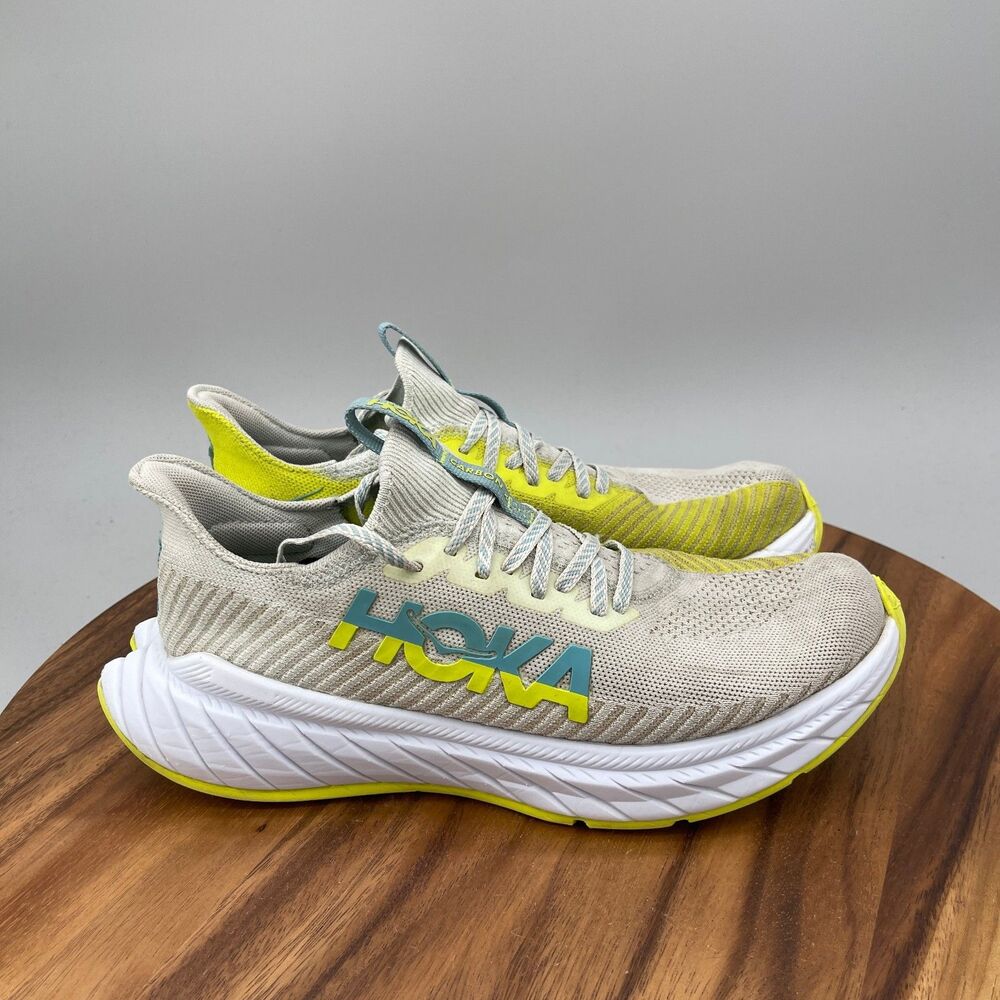 Hoka One One Carbon X 3 Shoes Womens Size 9.5 B White Running Comfort Walking